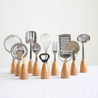 Heißer Verkauf Edelstahl Koch zubehör Gadget Set Gabel Löffel Korks ch raube Mini Küchen utensilien