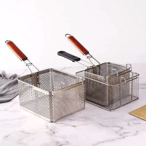 Cesta para aperitivos de acero inoxidable 304, contenedor de comida de Metal duradero, pollo frito, patatas fritas, té con leche, cocina, hoteles, restaurantes - Product Image 1