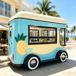 Carrito de Comida Personalizado Optimizado para Festivales, Espacioso Espacio de Trabajo para Negocios Ambulantes de Helados - Product Image 1