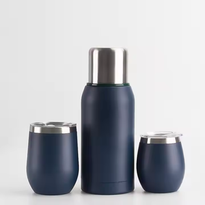 Juego de té de yerba mate de acero inoxidable de diseño clásico de 8oz y 12oz, botella termo de 25oz con Bombilla Straw Mate, tazas para uso en agua - Product Image 1