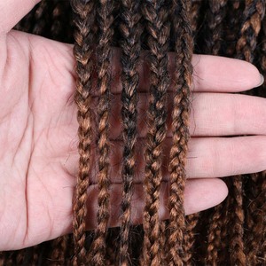 24 pollici per Ombre scatola scura trecce per <span class=keywords><strong>capelli</strong></span> uncinetto Senegalese Twist Tissage trecce <span class=keywords><strong>capelli</strong></span> sintetici 3X - Product Image 2
