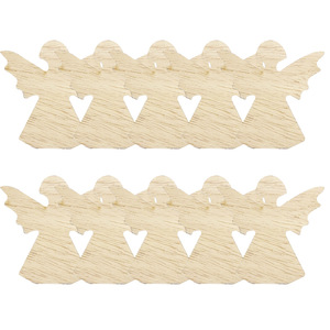 Décorations de Noël transfrontalières en bois pour fond de scène d'anniversaire, plaque de prière en bois inachevé à faire soi-même, figurine d'ange - Product Image 2