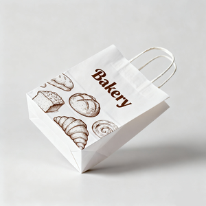 Personalized Your logo to Go Bread Restaurant Bakery Takeout Bag <b>Biodegradable</b> Food Bolsas De Papel Kraft <b>Paper</b> Takeaway Bag - Product Image 5