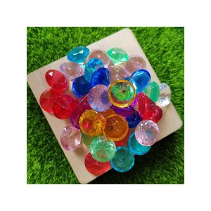 Vente en gros de vases acryliques en plastique de couleur mélangée 18*25mm en forme de diamant <span class=keywords><strong>Perles</strong></span> de remplissage Centres de table pour mariage - Product Image 5