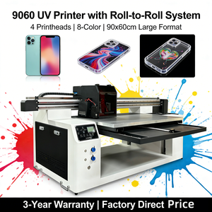 Impresora UV DTF Híbrida 9060 con Cabezal de Impresión XP600, Tinta de Rollo a Rollo para Acrílico, Metal, Vidrio y Carcasas de Teléfono - Product Image 5