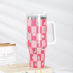 2025 Venta caliente de dibujos animados de acero inoxidable taza aislada taza de agua 40oz con asa y paja Ice King Cup - Product Image 4