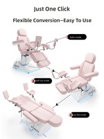 Lit de soin électrique haut de gamme pour salon de beauté, extensions de cils, injections esthétiques, gynécologie