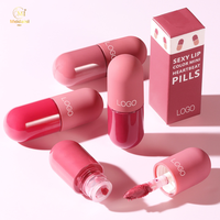 Vente en gros de mini capsules personnalisées de glaçage pour les lèvres antiadhésif en forme de tasse Smoot Velvet Matte Lip Gloss High Pigment Repulpant Lip Tint With HALAL