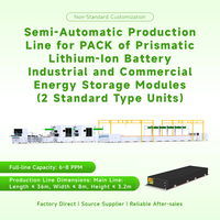 Lini Perakitan Paket Baterai Lithium Prisma Semi-Otomatis 220V/380V Kapasitas Dapat Disesuaikan Produksi Modul Komersial Industri