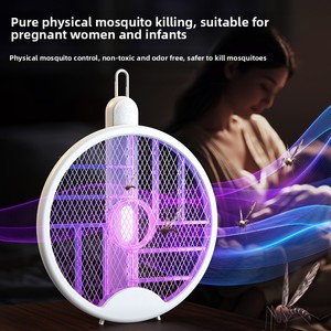 Matamosquitos Eléctrico Plegable de Pared para Uso Doméstico, Batería Integrada USB, Multifuncional 4 en 1, Mata Mosquitos de Escritorio - Product Image 2