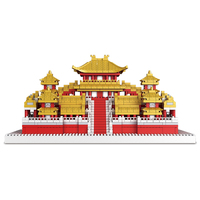 Kit de Modélisme en Plastique DIY de Haute Difficulté Style Chinois, Ensemble de Blocs de Construction du Palais d'Épang, Vente Chaude