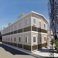 Chine Maisons préfabriquées de luxe mobiles détachables personnalisées bon marché Immeuble d'appartements moderne de 2 3 4 étages Petite maison en conteneur