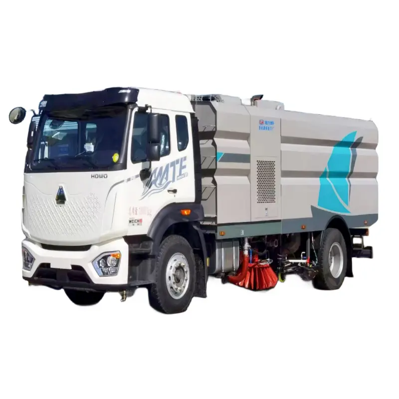 High Efficiency Sinotruk Howo Broom Vacuum New cleaning Road Sweeper Automatic Dumping Floor Sweeper Truck hot selling