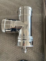Conduit de fumée 80mm simple paroi coude 90 tee degré pluie cowl kit Flexible conduit de Cheminée En Acier Inoxydable