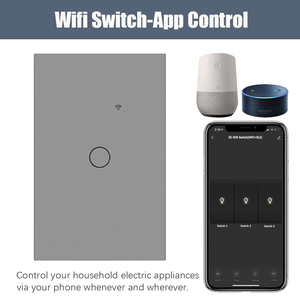 US Standard <strong>Single</strong> Pole Smart <strong>Switch</strong> 1/2/3/4 Gang Glass Zigbee/Wi-Fi for Remote Voice Control 1200W <strong>Light</strong> <strong>Switch</strong> Wall <strong>Switch</strong> - Product Image 5