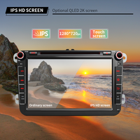 Lecteur DVD de voiture pour VW Volkswagen Seat Golf Passat Jetta Beetl Écran de navigation GPS Carplay 2 Din Car Stereo with Carplay