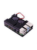Raspberry Pi 4B Case Aluminum Alloy Case with Dual Fans for Raspberry Pi 4 Model B