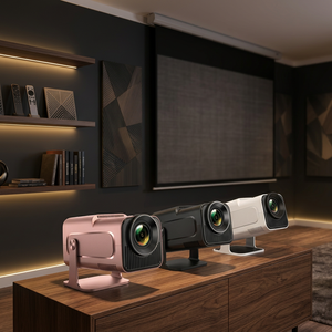 Smart Video Projector with 180 Degree <b>Rotating</b> Stand Small Room 1:0.9 Short Throw Android Beamer 64 390 ANSI - Product Image 3