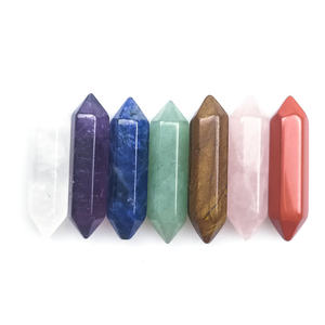 Méditation spirituelle cristal cœur guérison cristal 7 Chakra Tumbling Stone boîte ensemble double <span class=keywords><strong>point</strong></span> baguette kit pour cristal artisanat <span class=keywords><strong>cadeau</strong></span> - Product Image 4