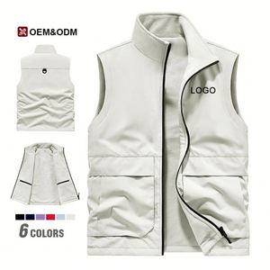 Nuevo Chaleco de Invierno Personalizado para Hombre con Logotipo, Chaleco de Lana para Deportes al Aire Libre con Cuello Alto Aislado de Lana, Chaleco de Trabajo de Lana - Product Image 1