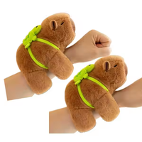 Vente chaude Capybara En Peluche Jouet Poignet Animal En Peluche Slap Band pour Halloween Cadeau De Noël En Peluche Capybara Bracelet Poupée