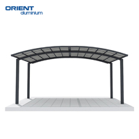 Abri de voiture double robuste de haute qualité pour deux voitures Garage Pergola en aluminium Abri de stationnement pour voiture