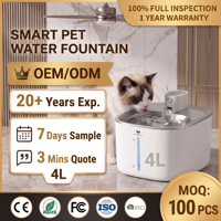Fontaine à eau intelligente pour chat, ultra silencieuse, réglable, carrée, portable, alimentée par USB, charge sans fil, en acier inoxydable, étanche, facile à utiliser