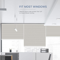 Stores verticaux alvéolés modernes, intégrés, électriques, automatiques, sans fil, occultants, à commande intelligente Google Wifi Alexa pour la maison