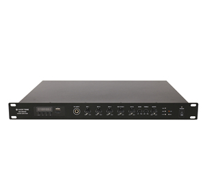 Amplificateur de puissance pour table de mixage avec amplificateur audio professionnel, priorité micro et <span class=keywords><strong>ligne</strong></span> <span class=keywords><strong>100V</strong></span>/70V pour la vente au détail, les églises et les entrepôts - Product Image 6