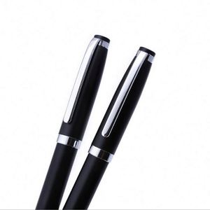 ปากกาลูกลื่นโลหะสีดำแบบหมุน ปรับแต่งโลโก้บริษัทได้ ของขวัญโปรโมชั่น ใช้งานได้หลากหลาย ขนาดหัวปากกา 0.7 มม. ตัวด้ามทองเหลือง - Product Image 2