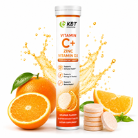 Fournisseurs de compléments alimentaires, nutrition sportive, comprimés effervescents, marque privée, comprimés effervescents de vitamine C plus zinc