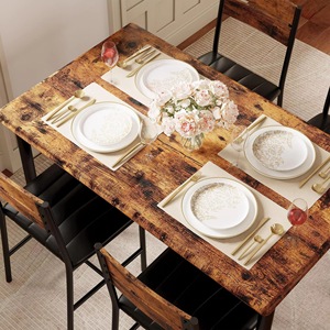 Creative Home Furnishing Upholstered Chairs, Wooden Dining <b>Table</b> and Chair Set, <b>Small</b> Apartment Simple Multifunctional <b>Kitchen</b> - Product Image 3
