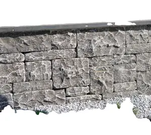 Sıcak satış geleneksel tasarım gümüş gri kireçtaşı duvar kaplama açık bölünmüş yüzey Bluestone toptan üreticisi