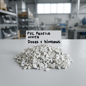 Polvo de PVC Rígido Blanco Reciclado, Grado de Extrusión A70, Dureza SG2, Suspensión para Perfiles de Puertas y Ventanas, Material de Reciclaje - Product Image 3