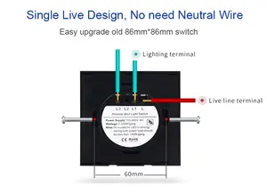 Pannello di vetro temperato a specchio singolo Touch Standard di lusso EU