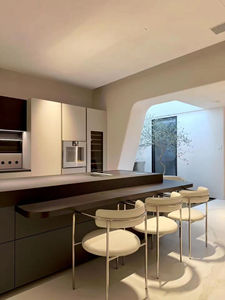 Gabinetes de Cocina de Madera Sólida Minimalistas de Lujo de Alta Gama, Estilo Moderno Personalizado, con Isla para Salas de Estar - Product Image 3