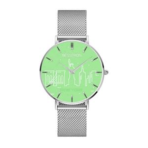 Montre à quartz en acier inoxydable à trois aiguilles COEM, marque privée, facile à lire, vert fluorescent, logo personnalisé, montre pour hommes USA - Product Image 2