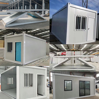 Maison conteneur préfabriquée en acier léger DDP à bas prix, conteneur plat de 20 pieds, maison de camping en conteneur, maison conteneur détachable