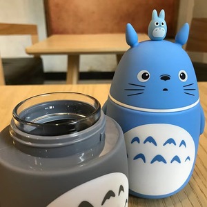 Botella de Agua para Estudiantes, Creativa, de Dibujos Animados, con Forma de Gato, de Doble Vidrio, para Niños, Regalo para Estudiantes, Botella de Agua Tororo - Product Image 5
