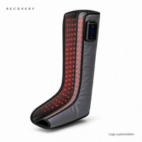 Bottes de massage à compression d'air à 6 chambres avec chaleur, sans fil, pour récupération, type C, double contrôleur - Vente en gros