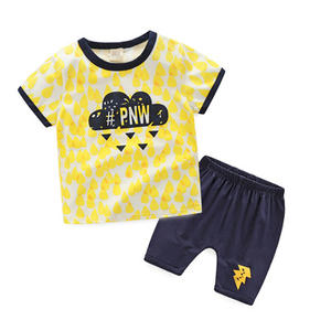 Camiseta y Pantalones Cortos con Estampado de Dibujos Animados, Conjuntos de Verano de Algodón para Niños - Product Image 3