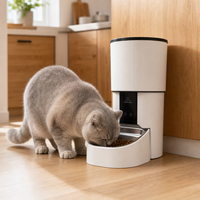 Bols automatiques intelligents pour animaux de compagnie, design moderne et durable, capacité de 4 L, commande à distance par application WiFi, alimentation par batterie pour chats et chiens