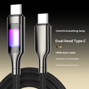 Cable USB C de 60W con Precio de Fábrica, Cable de Carga Rápida PD 3A, Cable de Carga Rápida <span class=keywords><strong>Oculus</strong></span> 6A, Cable de Video Tipo C con Trenzado de Aleación de Zinc - Product Image 2