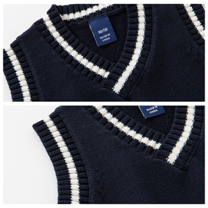 Mode nouveau bébé tricot bas <span class=keywords><strong>pull</strong></span> personnalisé col en V garçon tricot <span class=keywords><strong>pull</strong></span> gilet - Product Image 5