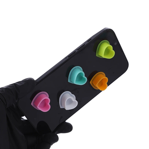 Stable Base Disposable Heart Shape Silicone Pigment <b>Holder</b> Tattoo Ink Cup PMU Accessories for Body Art Studio Use - Product Image 4
