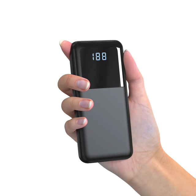 10000mAh Portable Charger with Built-in Cables PD20W Fast Charge Powerbank Slim External Battery Pack Wholesale for Mobile Phone