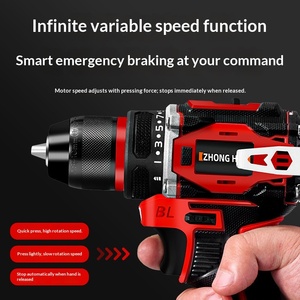 <span class=keywords><strong>Taladro</strong></span> Atornillador Eléctrico Recargable de 21V con Batería de Litio, Sin Escobillas, Reversible, de Dos Velocidades, para Uso Doméstico - Product Image 3