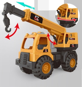 Modelo de vehículo de ingeniería de gran tamaño, excavadora de plástico, grúa mezcladora, camión volquete, coches, juego de juguete para niños, juego de arena al aire libre - Product Image 5