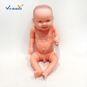 Muñeco de Bebé de Plástico con Cara Sonriente y Ropa, Lindo Modelo de Juguete Infantil para la Enseñanza y el Juego en Guarderías - Product Image 1