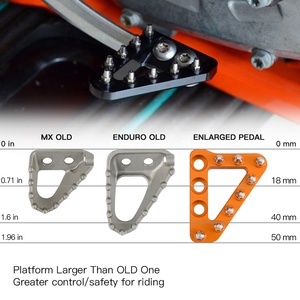 NiceCNC Pièces de motocross Embout de pédale de frein arrière grand format pour KTM 250 XC-F XC-W XCF-W <span class=keywords><strong>450</strong></span> 500 <span class=keywords><strong>EXC</strong></span> 2004 2005-2015 2016 - Product Image 2